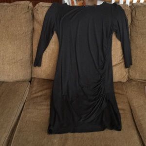 Black mini dress with sinched side